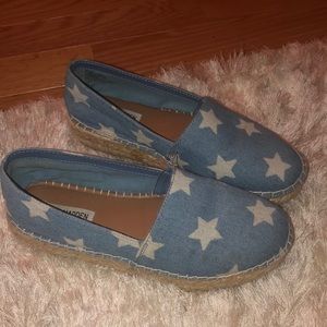 STEVE MADDEN star espadrilles never been worn!